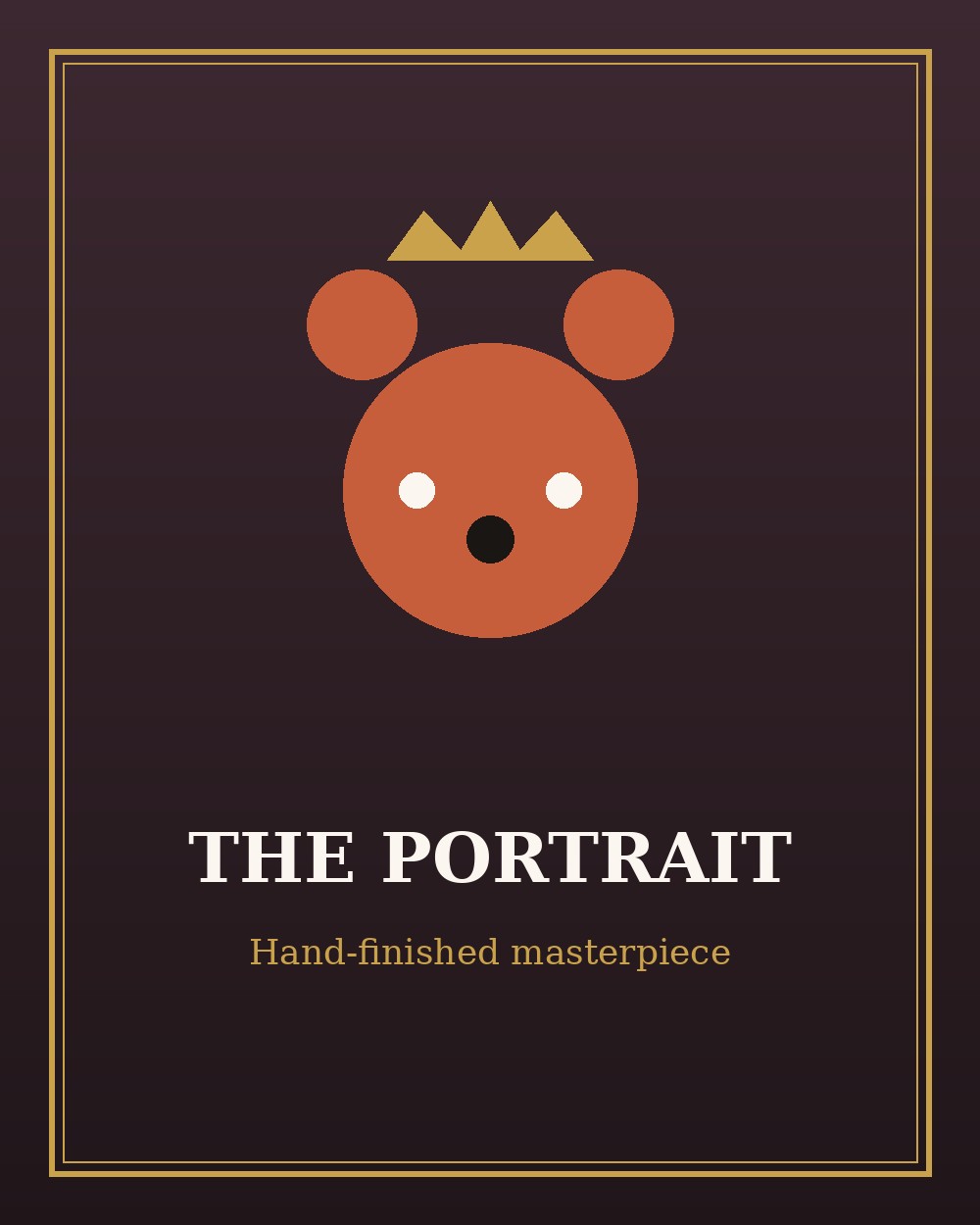 The same dog as a royal portrait