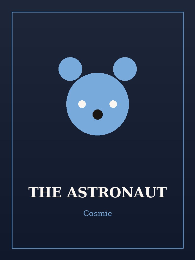 Astronaut pet portrait