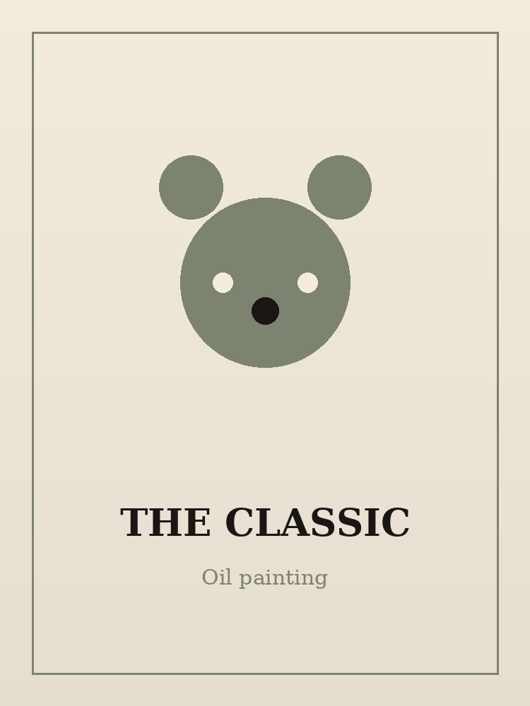 Classic oil pet portrait